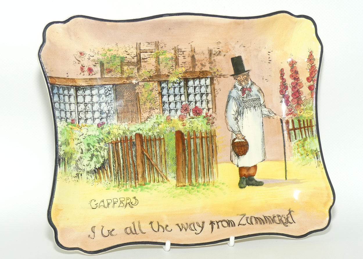 Royal Doulton Gaffers rectangular tray D4210 | I be all the way from Zummerset