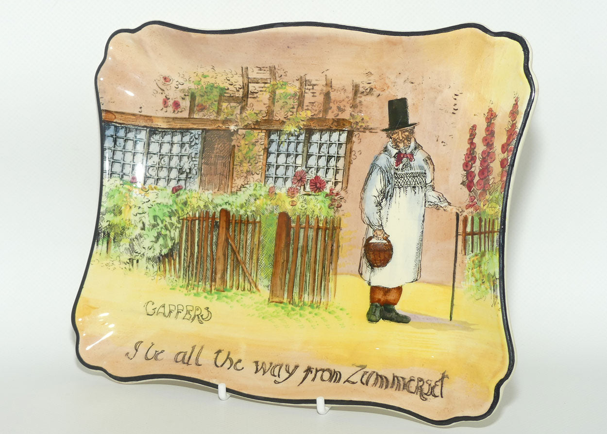 Royal Doulton Gaffers rectangular tray D4210 | I be all the way from Zummerset