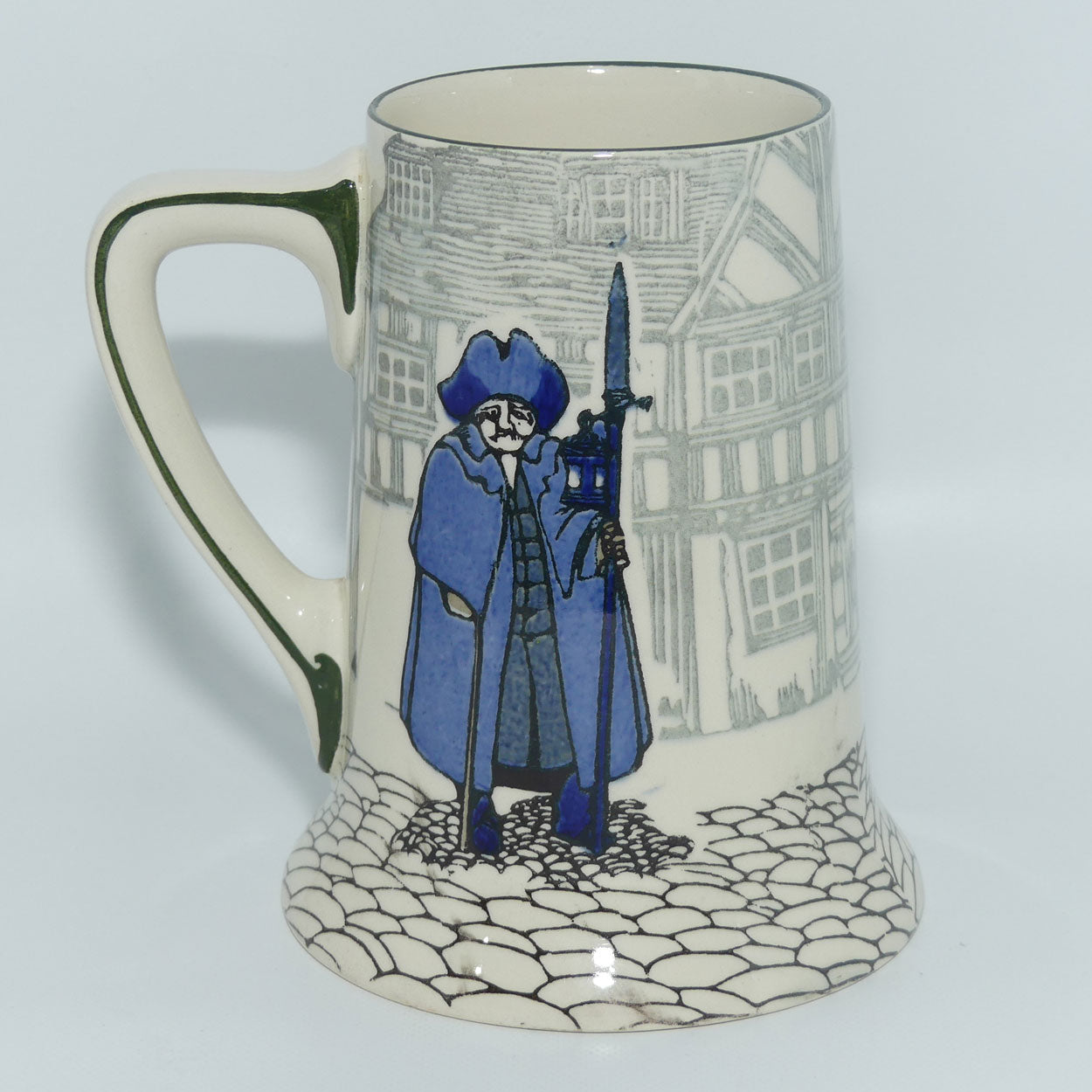 Royal Doulton Nightwatchman ale tankard D4746 | Blue and White