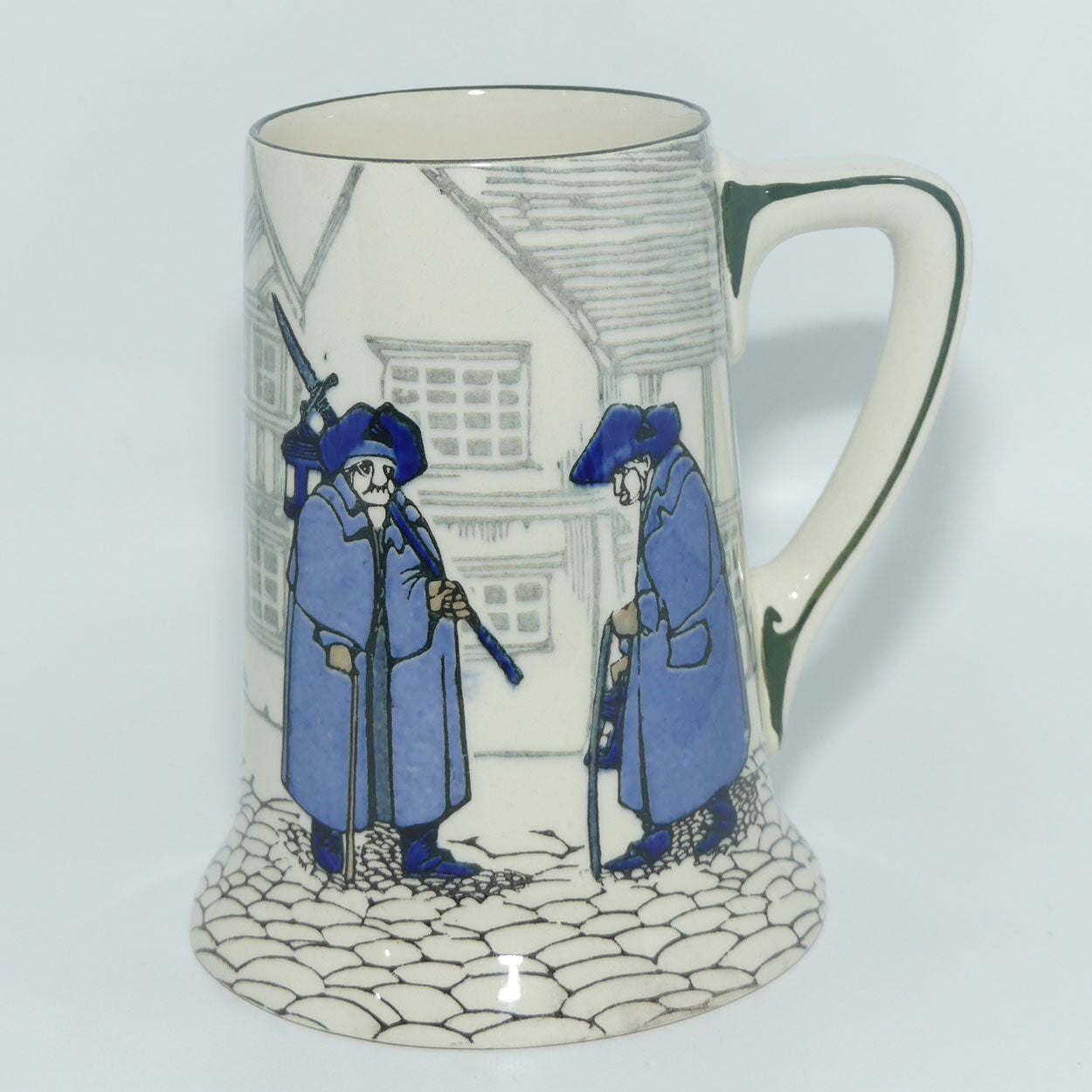 Royal Doulton Nightwatchman ale tankard D4746 | Blue and White