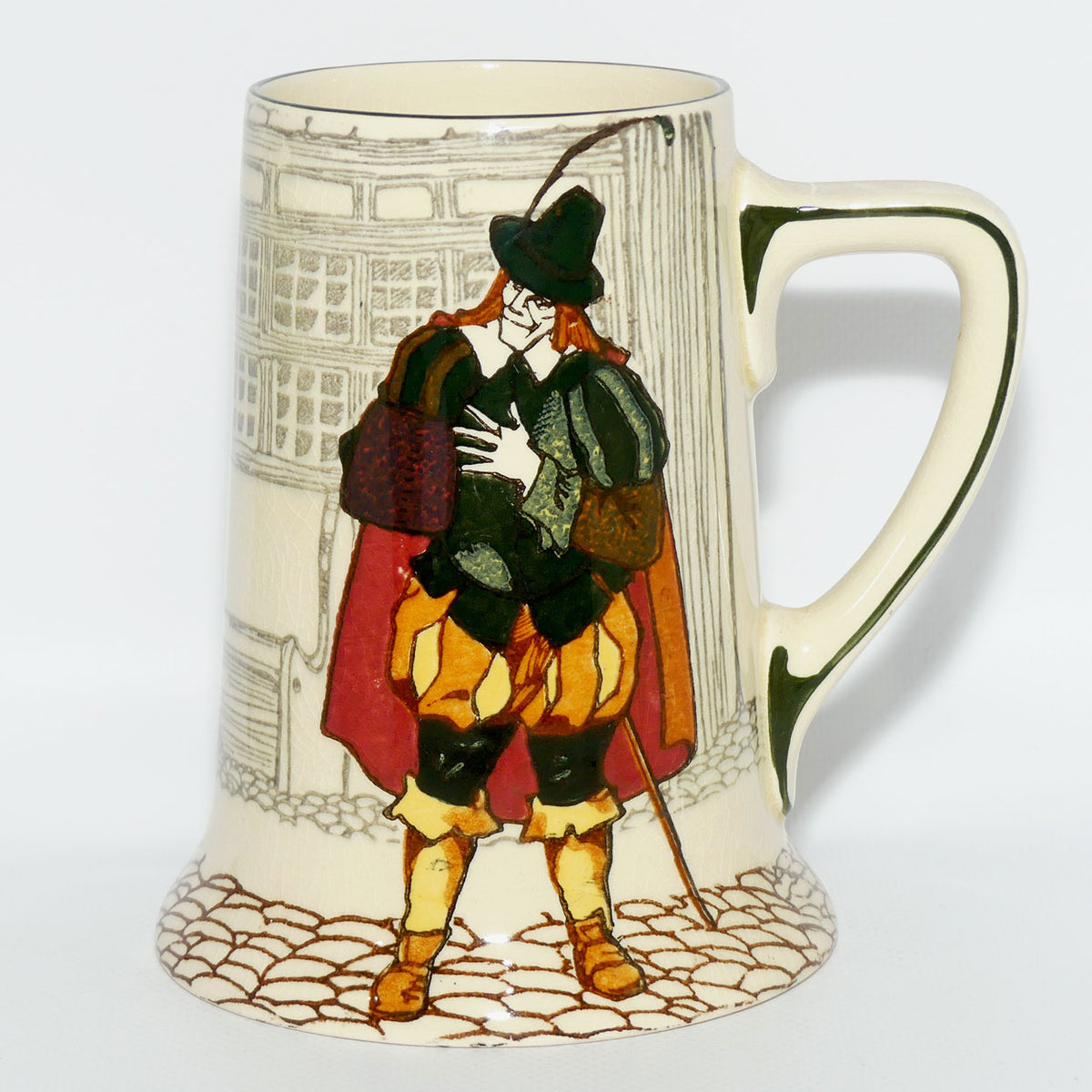 Royal Doulton Shakespearean Knights tankard D4750 | Sir Andrew Aguecheek