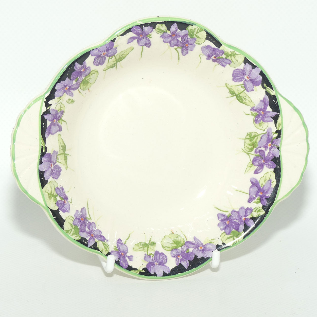 Royal Doulton Violets pattern tab handle dish D5439