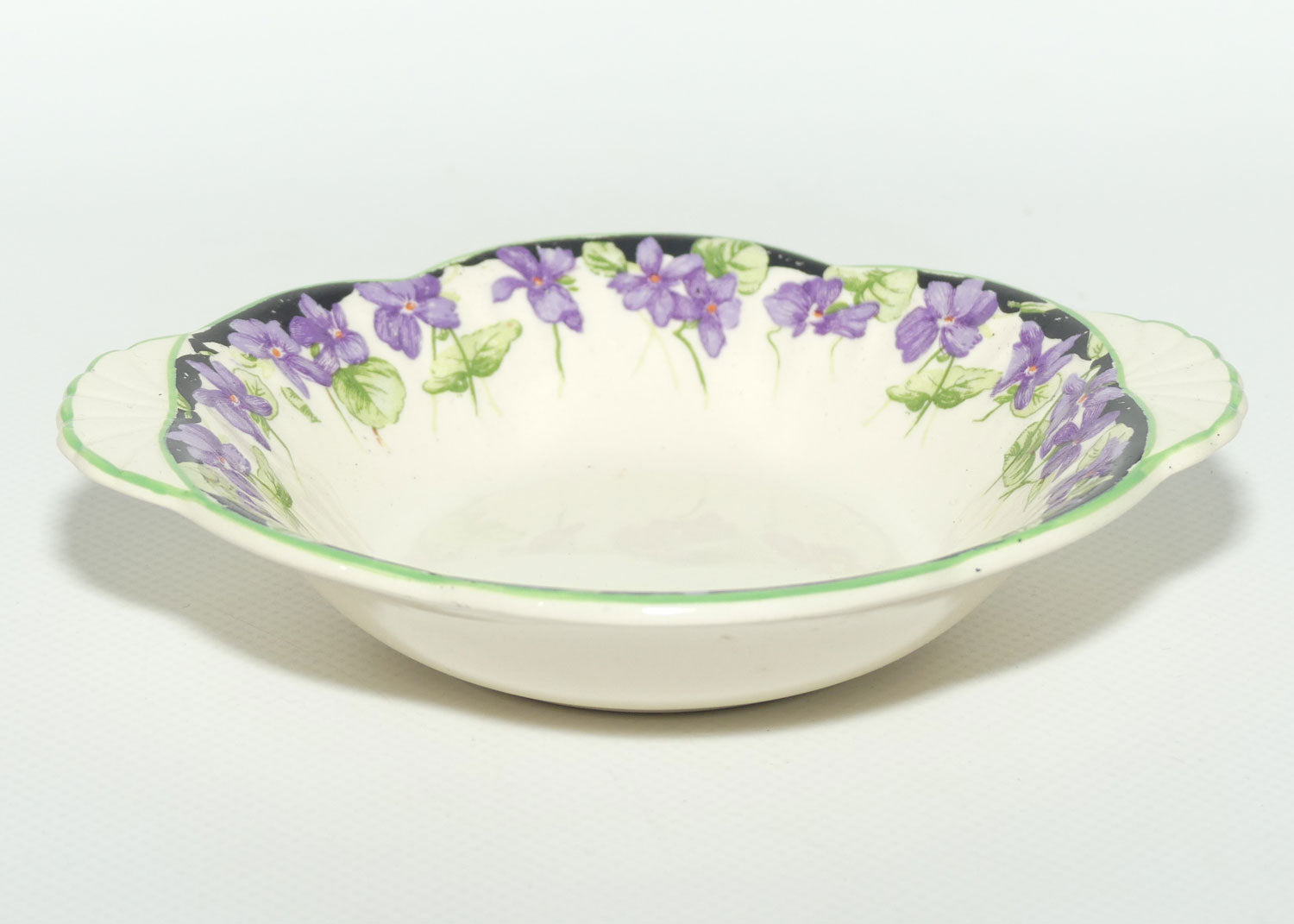 Royal Doulton Violets pattern tab handle dish D5439