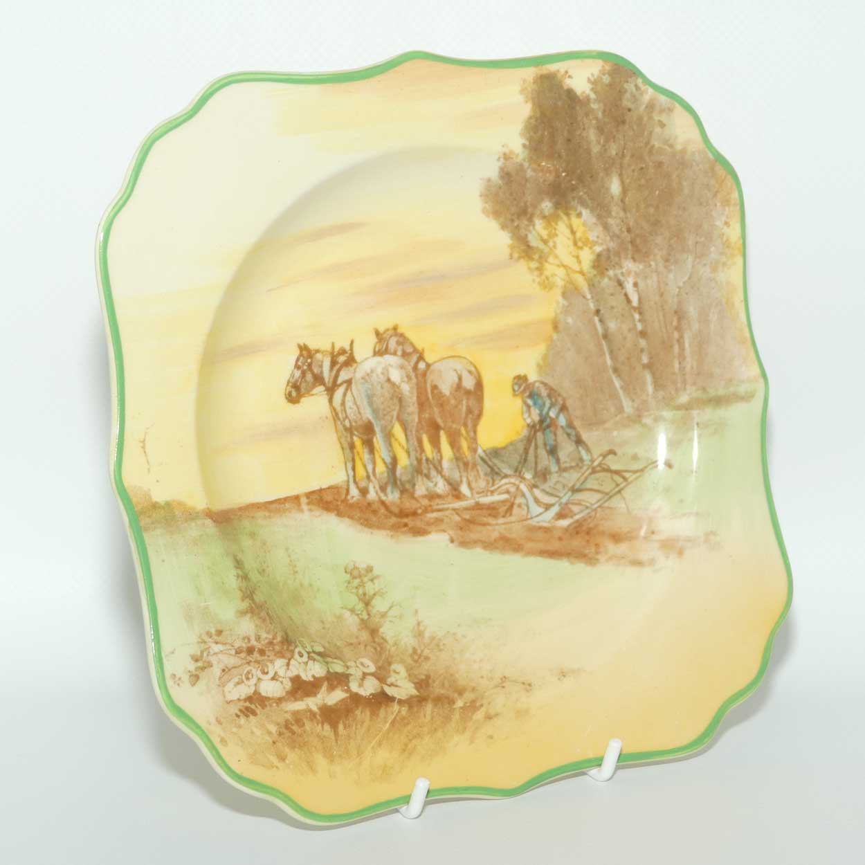 Royal Doulton Ploughing square plate D5650 | 19.5cm