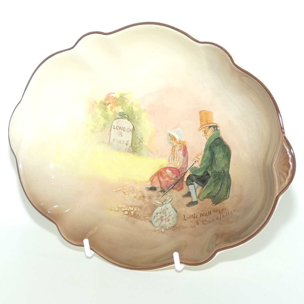 Royal Doulton Dickens Little Nell and Grandfather low relief oval bowl D5833