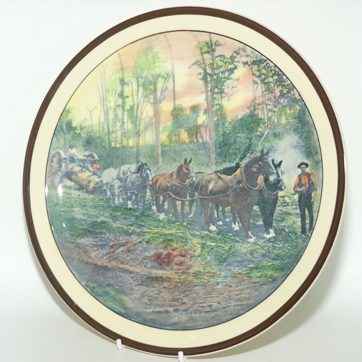 Royal Doulton Australian Scenes | Logging and Farming in NSW | Log Hauling in the South West D5928