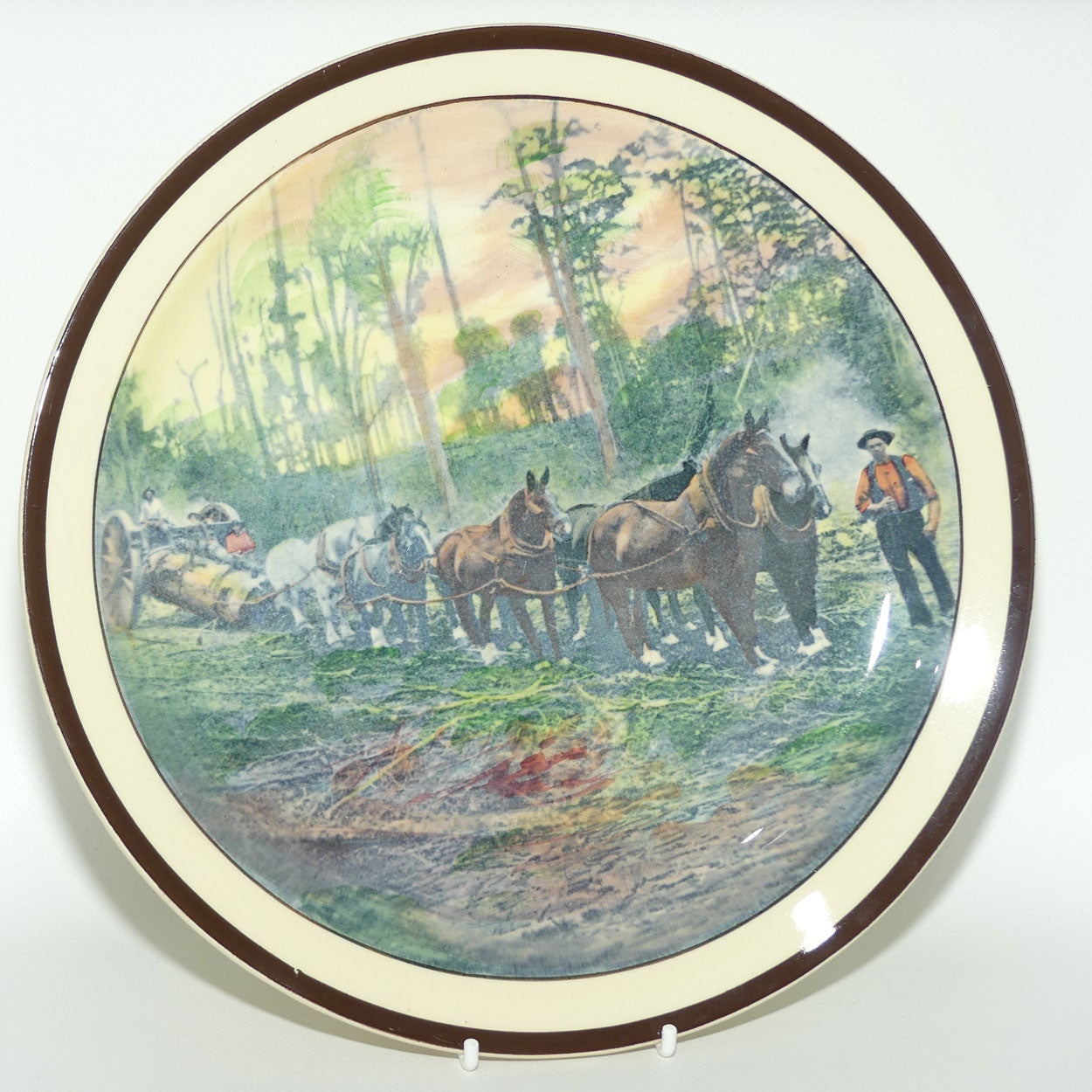 Royal Doulton Australian Scenes | Logging and Farming in NSW | Log Hauling in the South West D5928