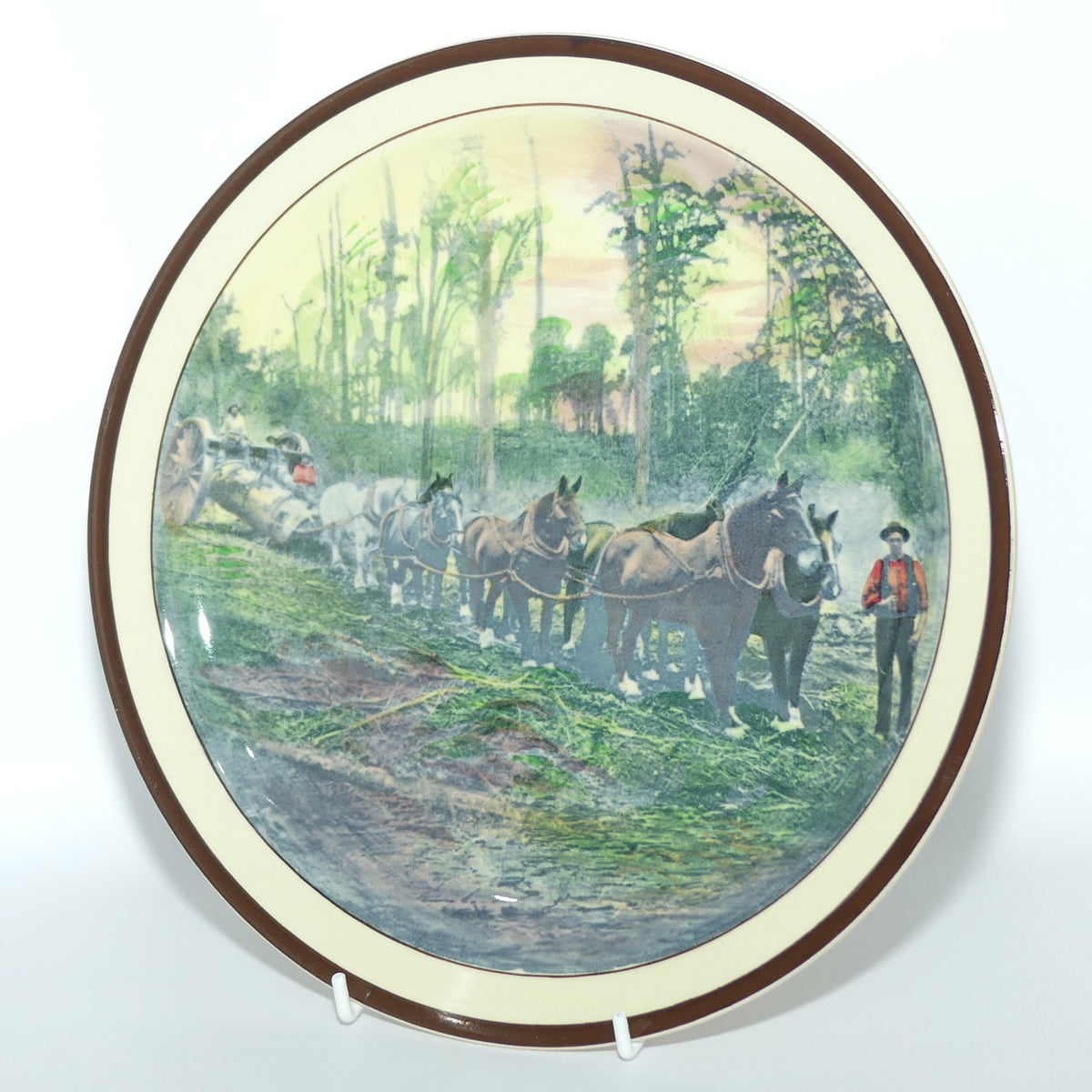 Royal Doulton Australian Scenes | Logging and Farming in NSW | Log Hauling in the South West D5928 | #2