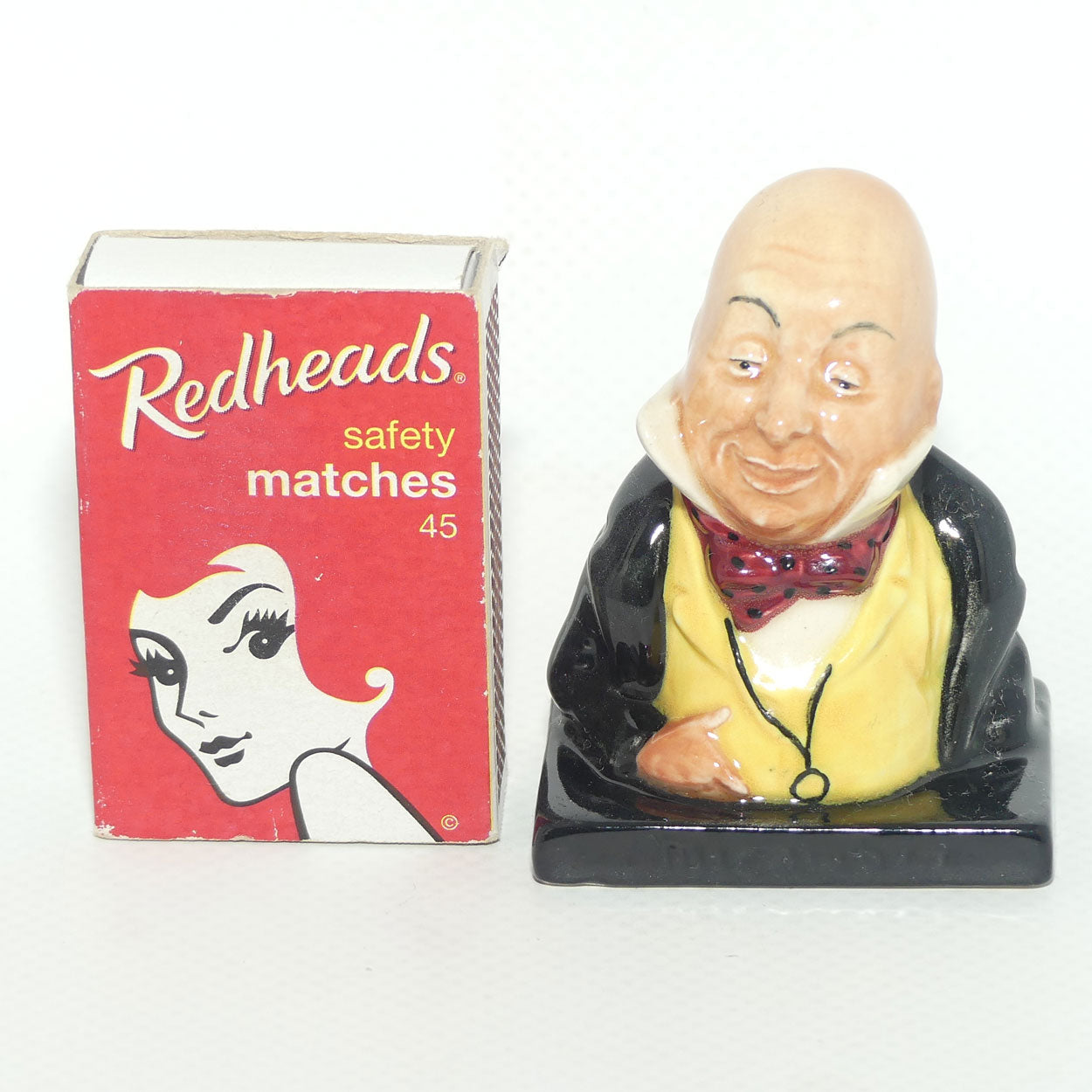 D6050 Royal Doulton Dickens character miniature bust Mr Micawber | Character and Toby Jug interest