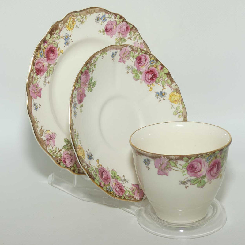 Royal Doulton English Rose Tea Trio D6071 – Roundabout Antiques