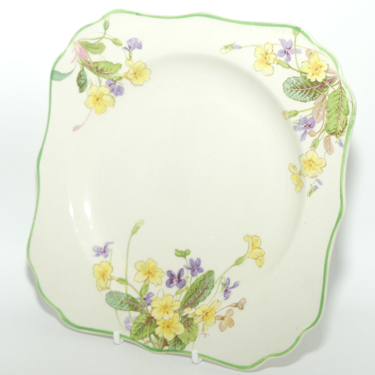 Royal Doulton April pattern square cabinet plate D6078