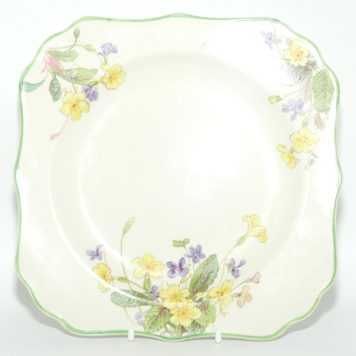 Royal Doulton April pattern square cabinet plate D6078