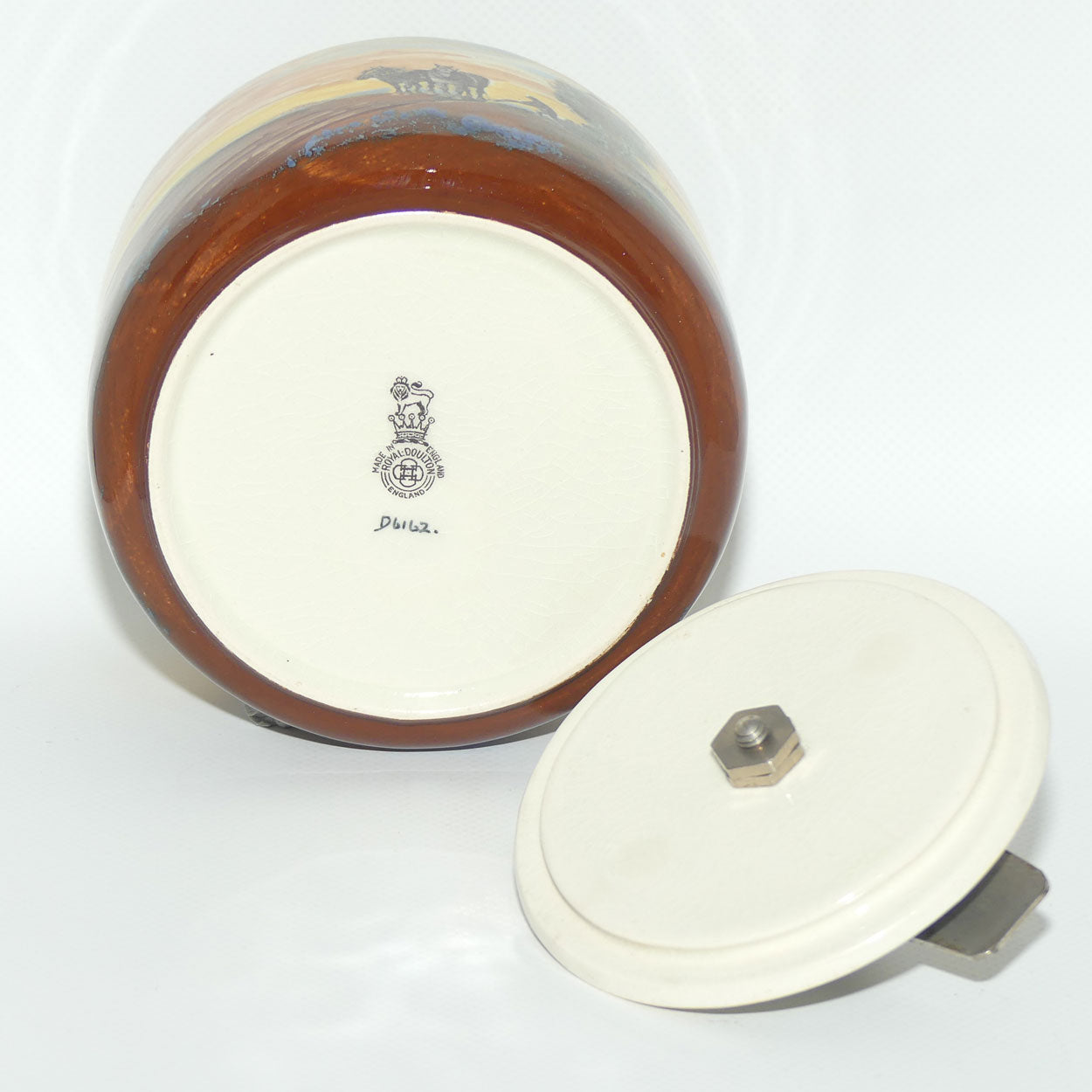 Royal Doulton tobacco jar Ploughing D6162