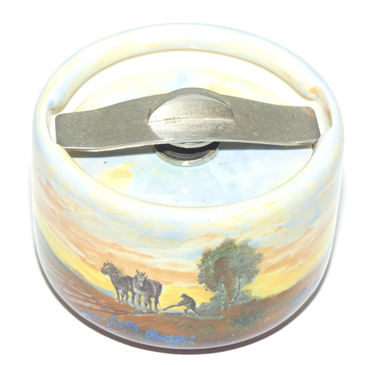 Royal Doulton tobacco jar Ploughing D6162