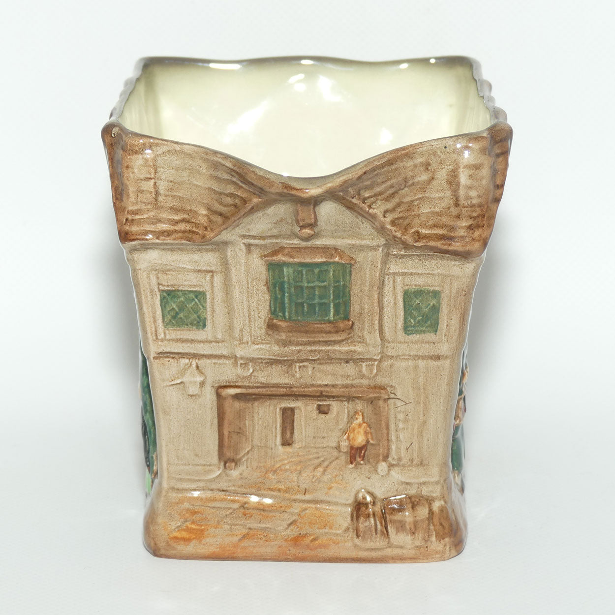 Royal Doulton Dickens G Low Relief Old London jug | Depicts London in Dicken's Day with Old Charley and Sairey Gamp D6291