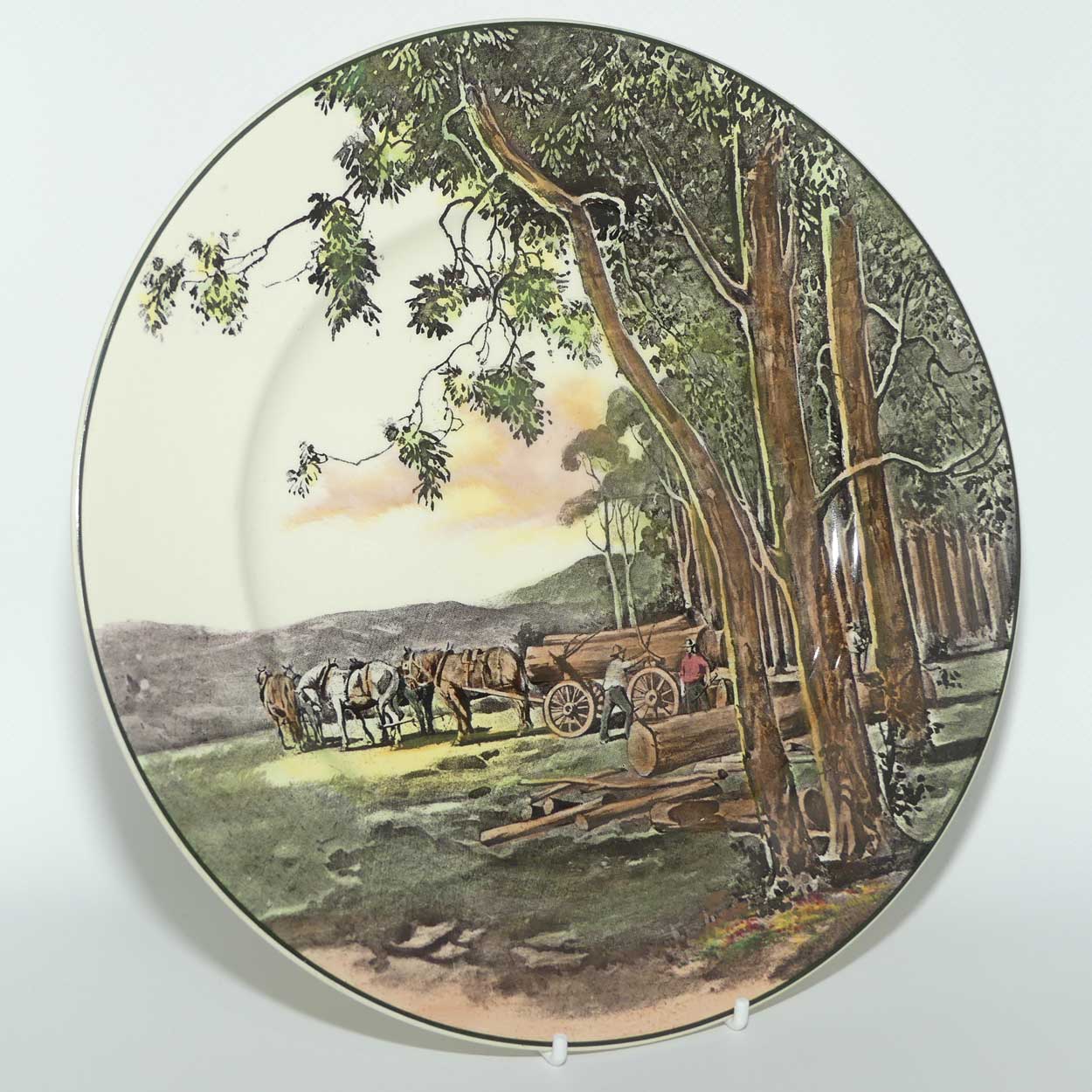 Royal Doulton Australiana | Timber Wagon plate D6307