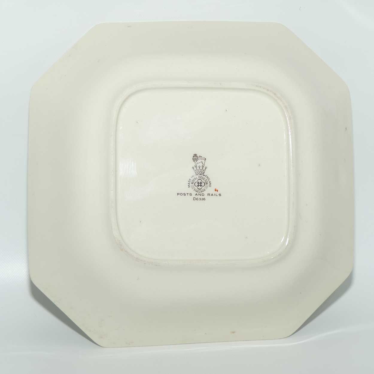 Royal Doulton Fox Hunting octagonal bowl | Posts and Rails | D6326 by Charles Simpson