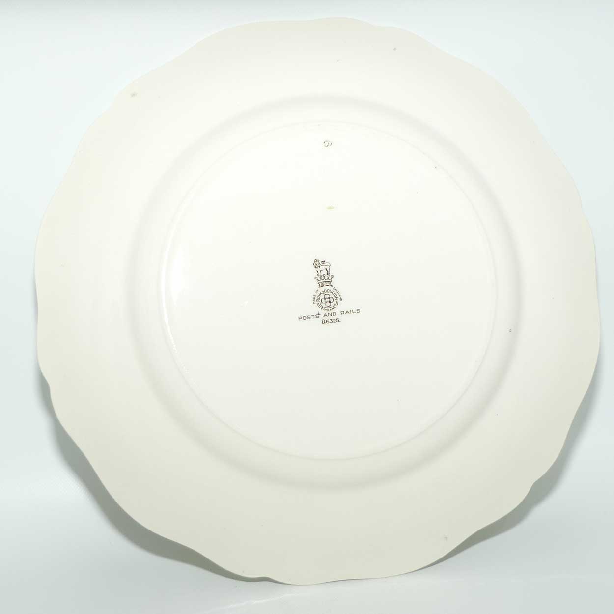 Royal Doulton Fox Hunting round plate | 27cm | Posts and Rails | D6326 by Charles Simpson