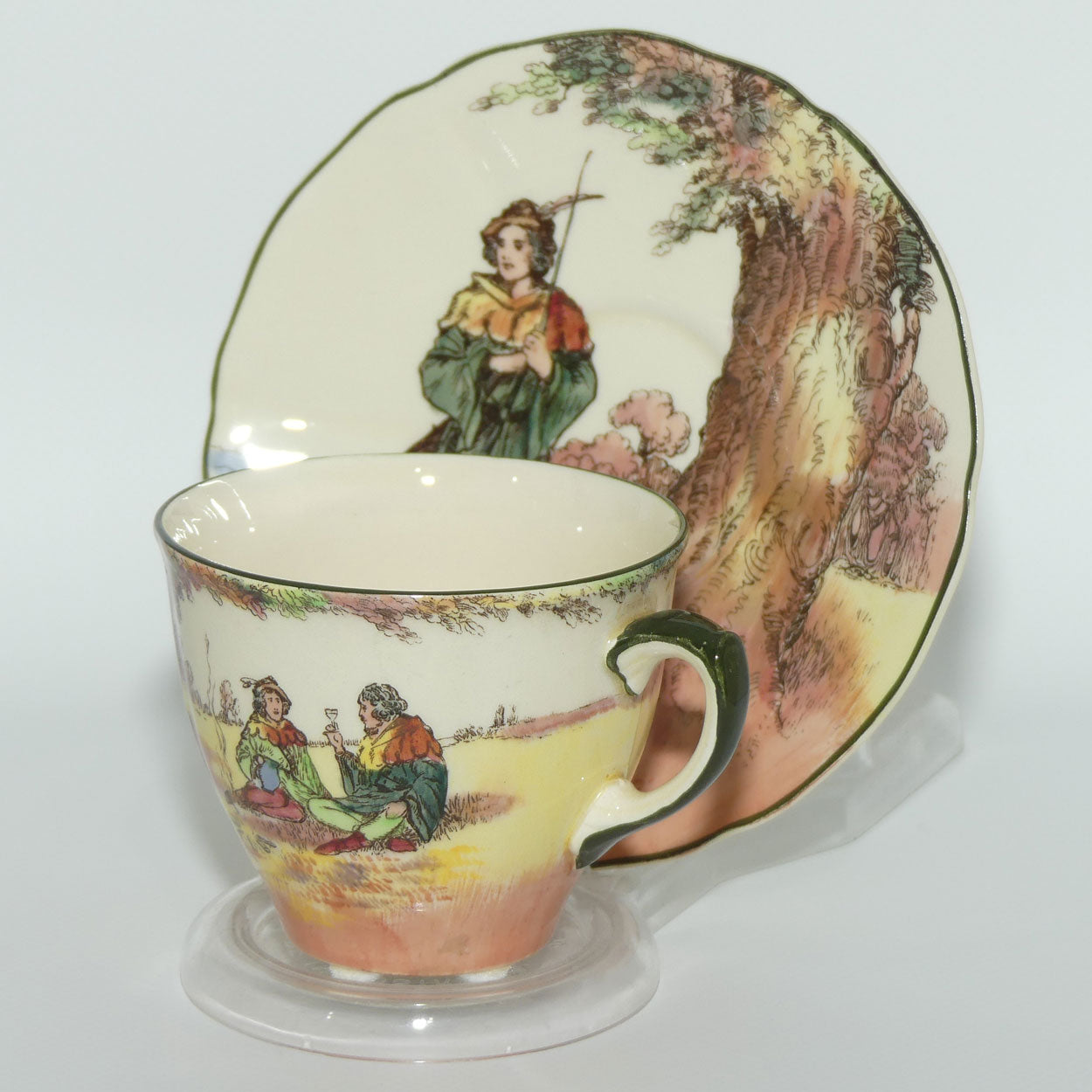Royal Doulton Under the Greenwood Tree | Robin Hood D6341 tea duo | #1