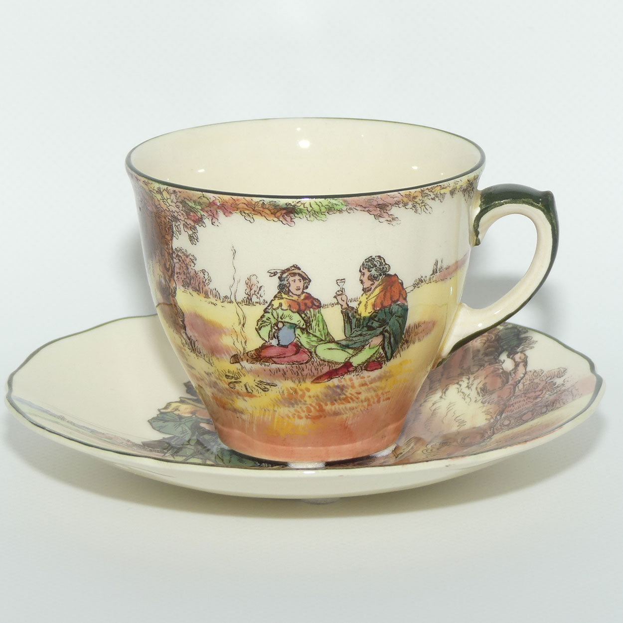 Royal Doulton Under the Greenwood Tree | Robin Hood D6341 tea duo | #1