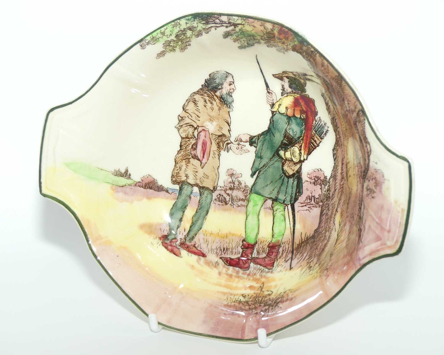 Royal Doulton Under the Greenwood Tree | Robin Hood tab handle bowl D6341