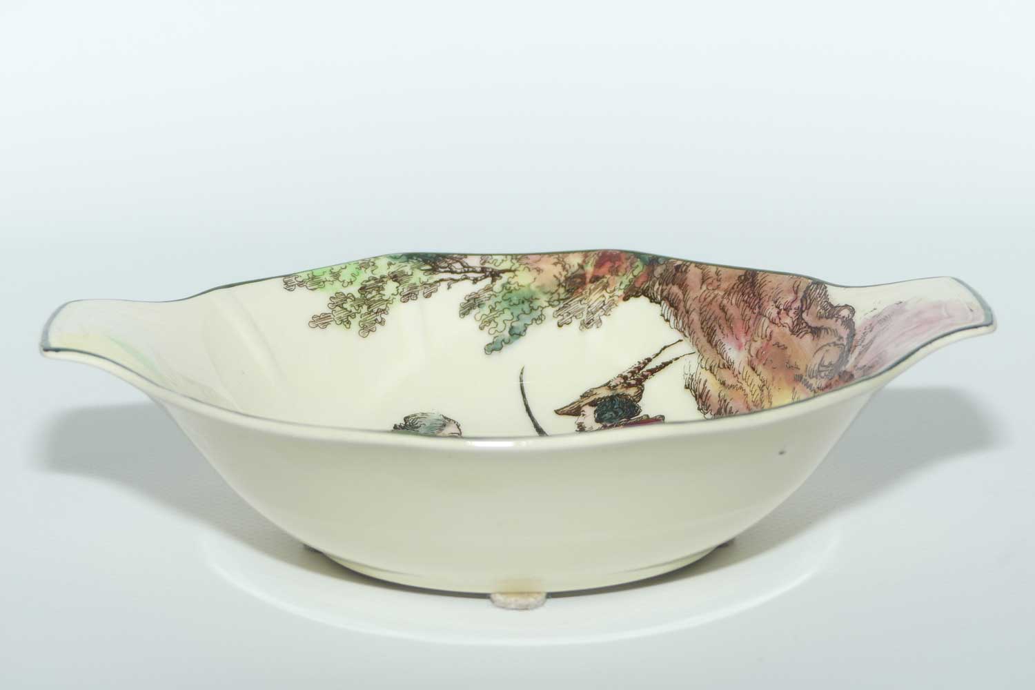 Royal Doulton Under the Greenwood Tree | Robin Hood tab handle bowl D6341