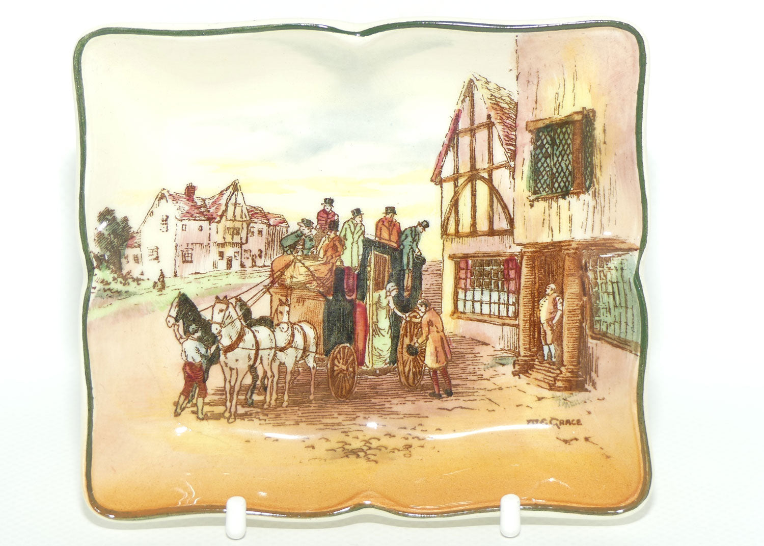 Royal Doulton Old English Coaching Scenes pin tray D6393 | #1