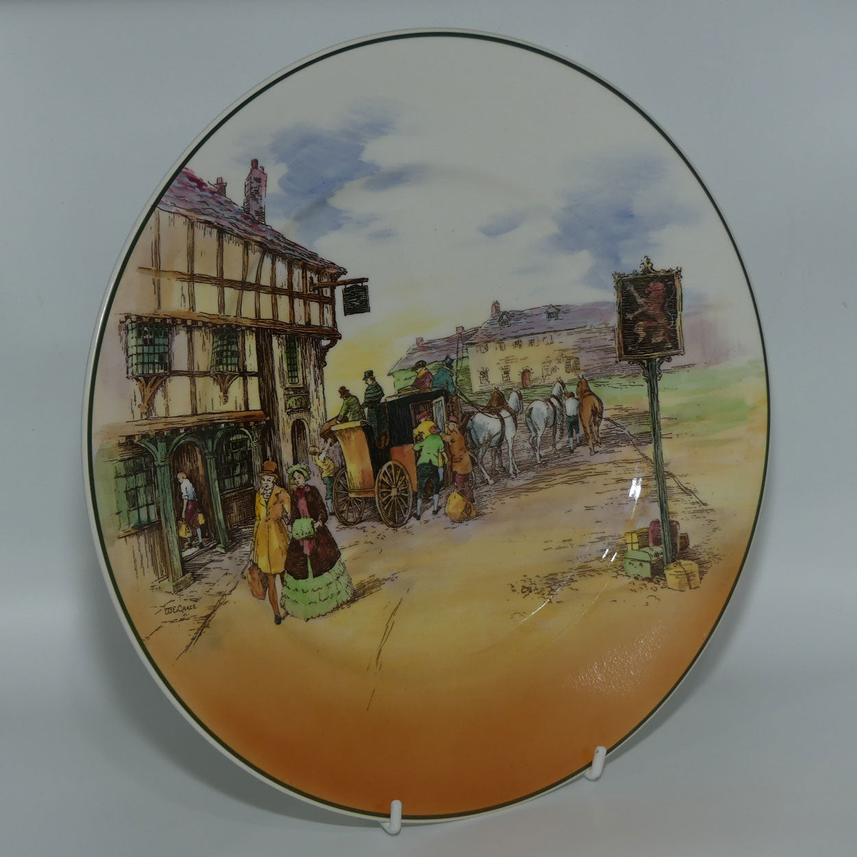 Royal Doulton Old English Coaching Scenes plate | 26cm | D6393