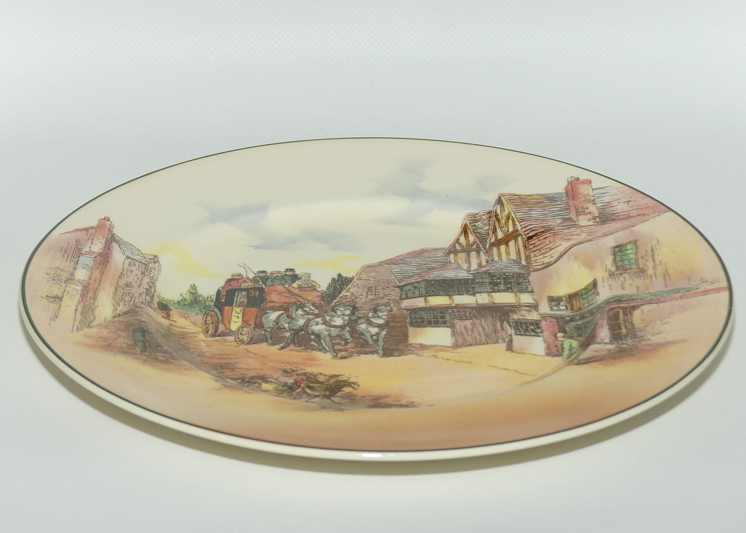 Royal Doulton Old English Coaching Scenes plate D6393 | Scattered Chickens | 26cm | #1