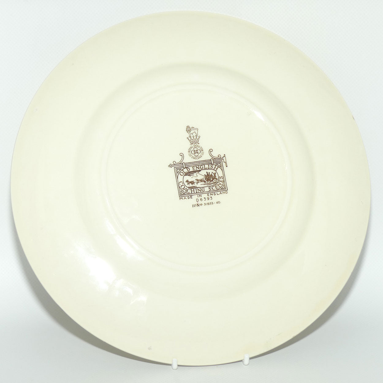 Royal Doulton Old English Coaching Scenes plate D6393 | Scattered Chickens | 26cm | #1