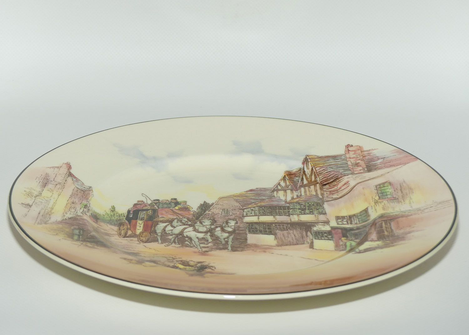 Royal Doulton Old English Coaching Scenes plate D6393 | Scattered Chickens | 26cm | #2