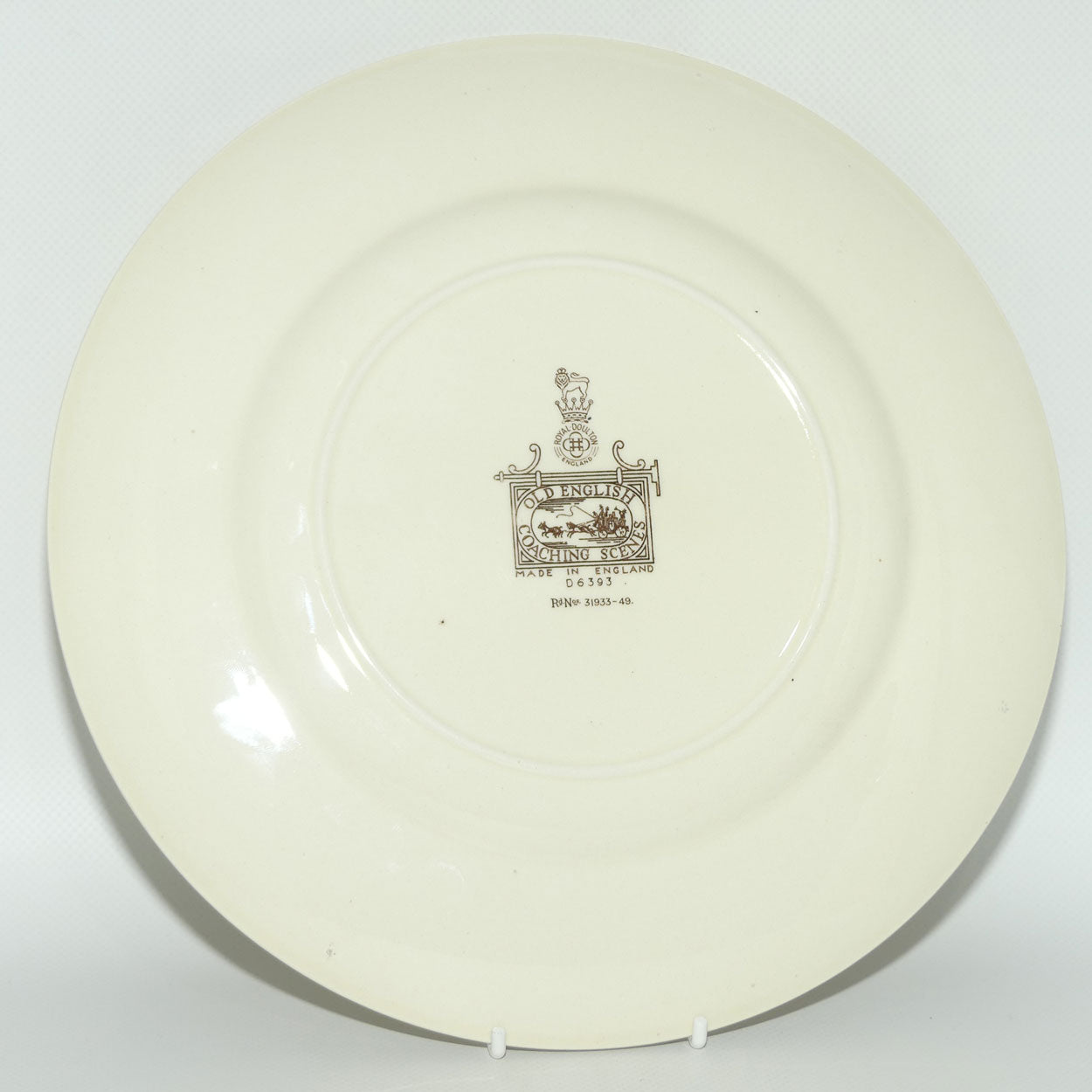 Royal Doulton Old English Coaching Scenes plate D6393 | Scattered Chickens | 26cm | #3