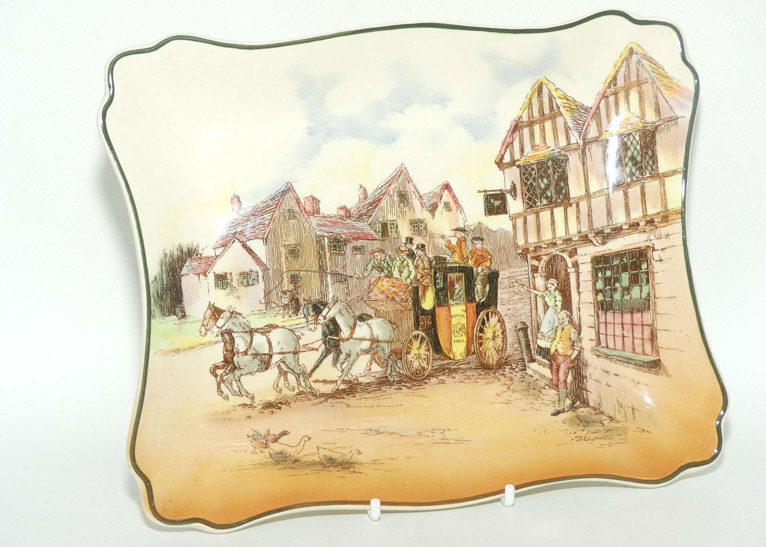 Royal Doulton Old English Coaching Scenes rectangular tray | 7979 | D6393 | #1