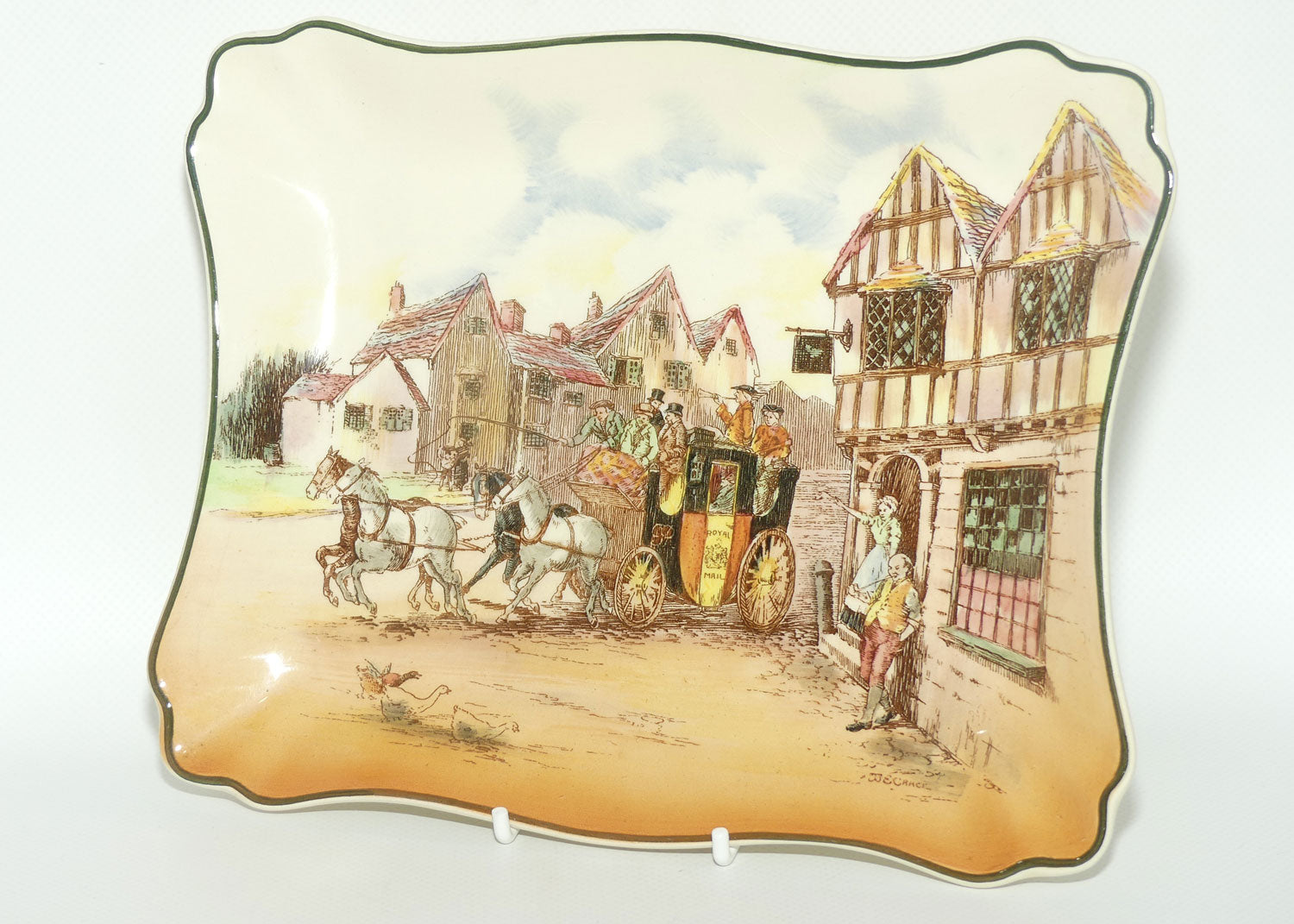 Royal Doulton Old English Coaching Scenes rectangular tray | 7979 | D6393 | #1