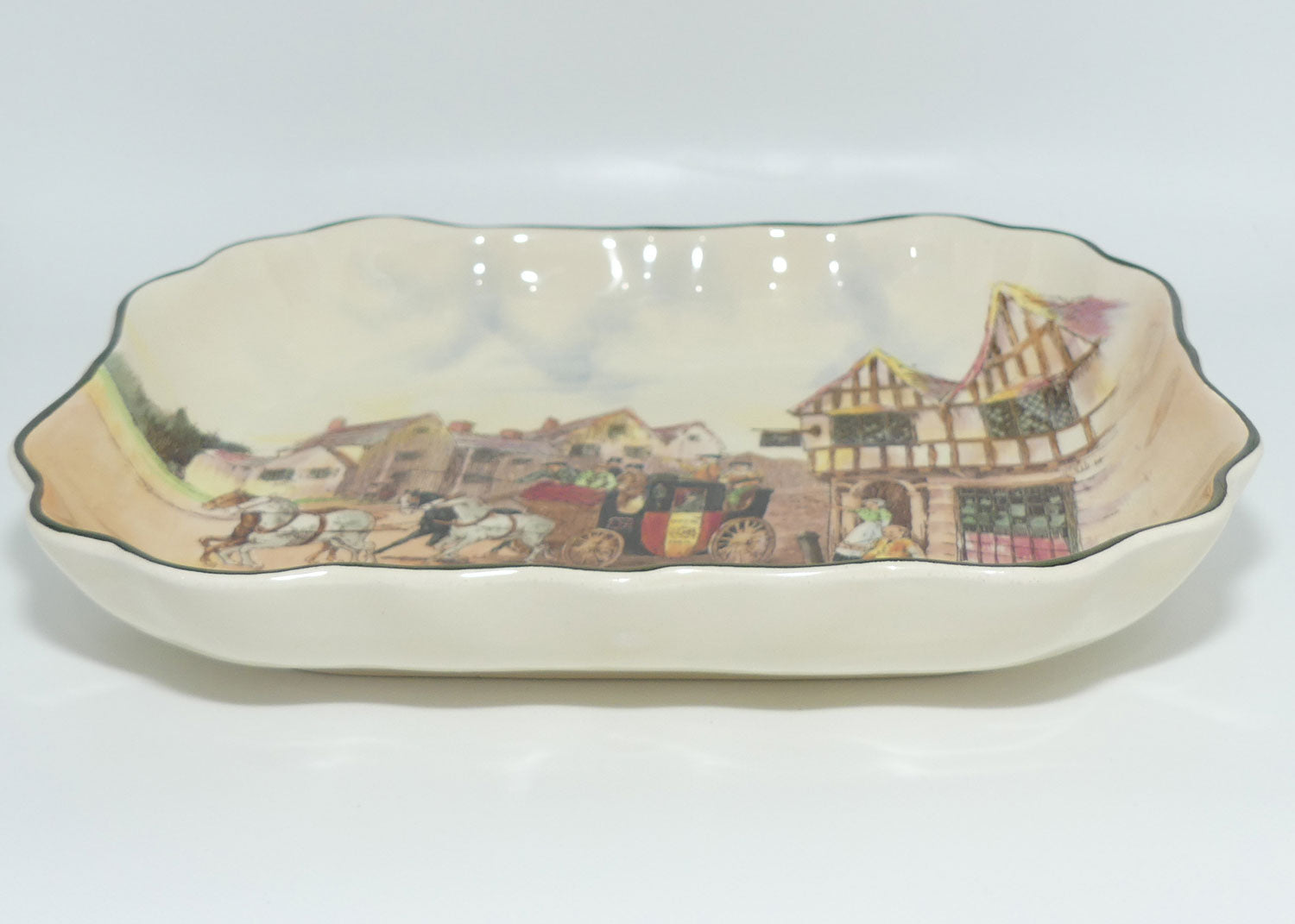 Royal Doulton Old English Coaching Scenes rectangular bowl | 8237 | D6393