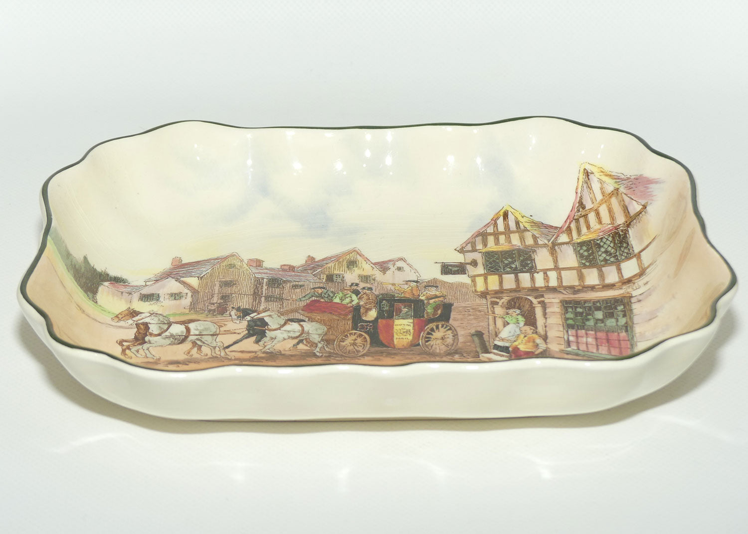 Royal Doulton Old English Coaching Scenes rectangular bowl | 8237 | D6393