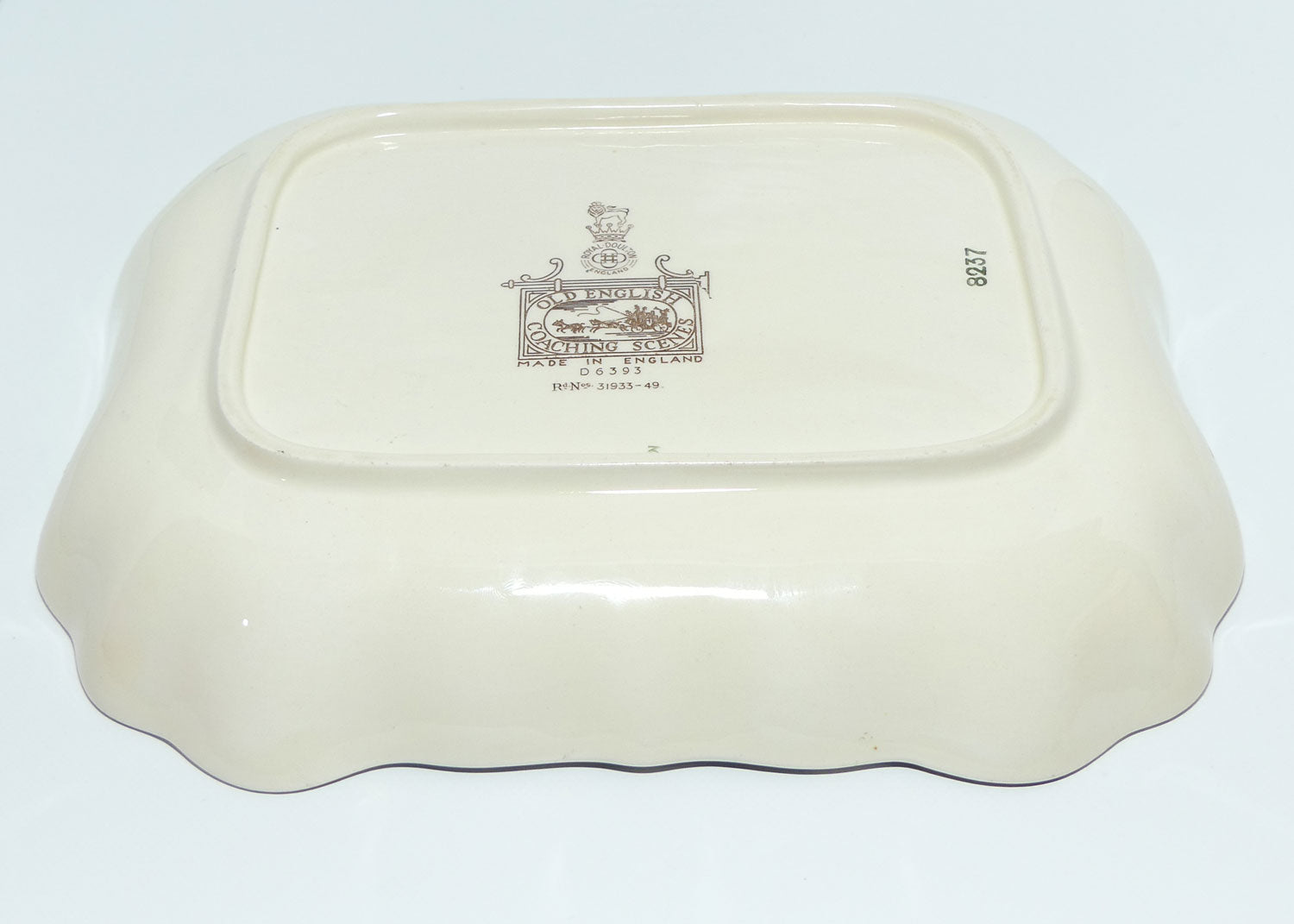 Royal Doulton Old English Coaching Scenes rectangular bowl | 8237 | D6393