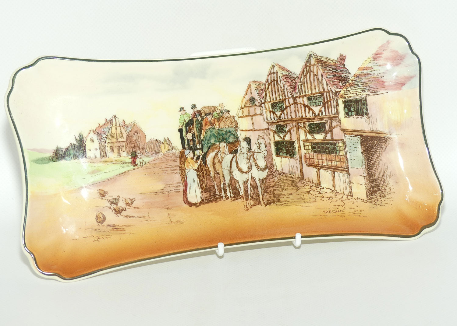 Royal Doulton Old English Coaching Scenes sandwich tray | 8099 | D6393 | #1