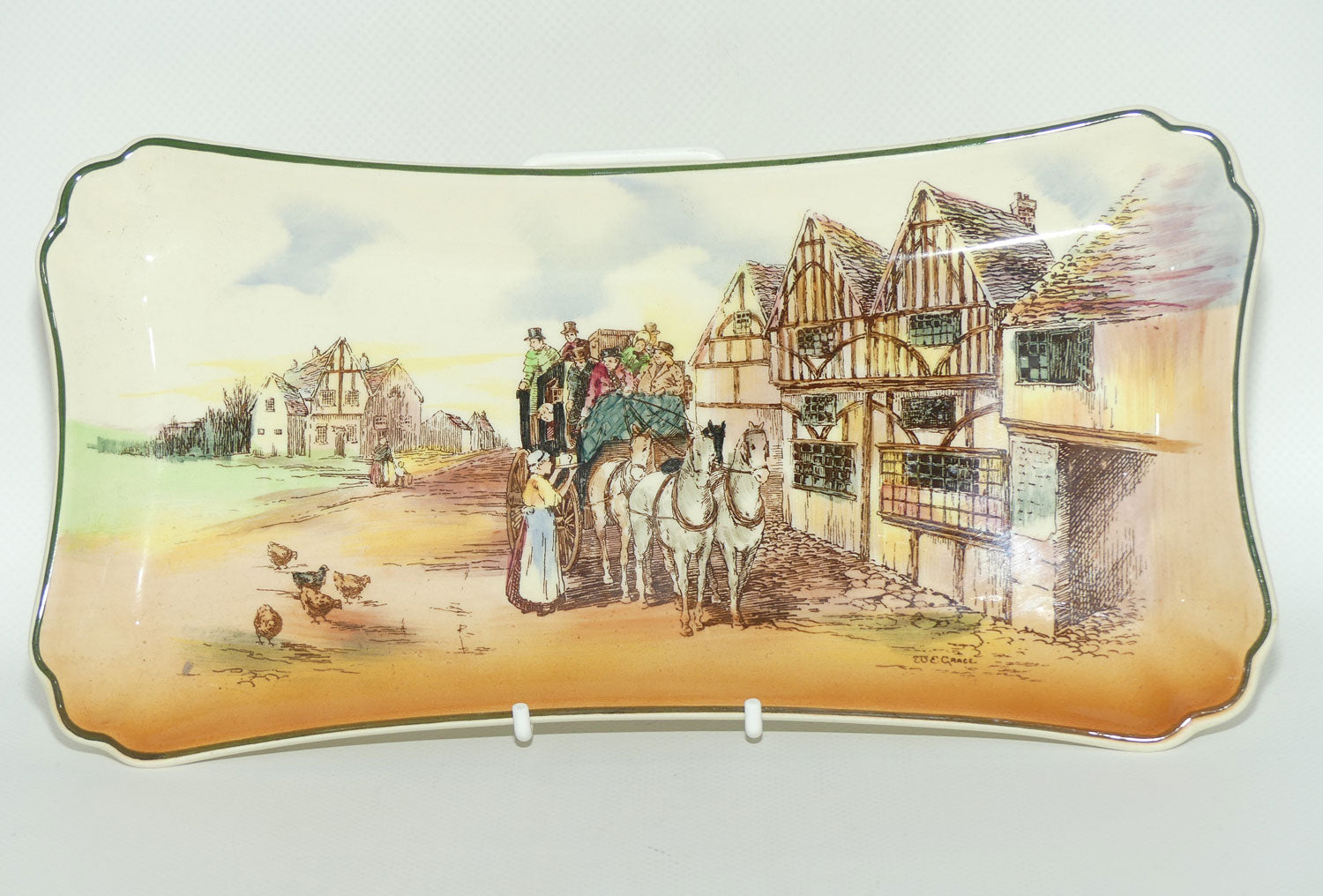 Royal Doulton Old English Coaching Scenes sandwich tray | 8099 | D6393 | #2