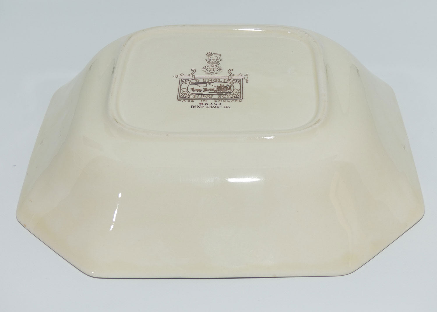 Royal Doulton Old English Coaching Scenes square bowl #1 | D6393