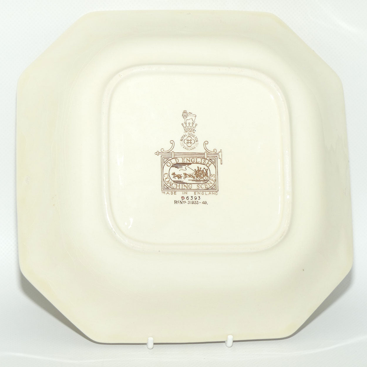 Royal Doulton Old English Coaching Scenes square bowl | D6393