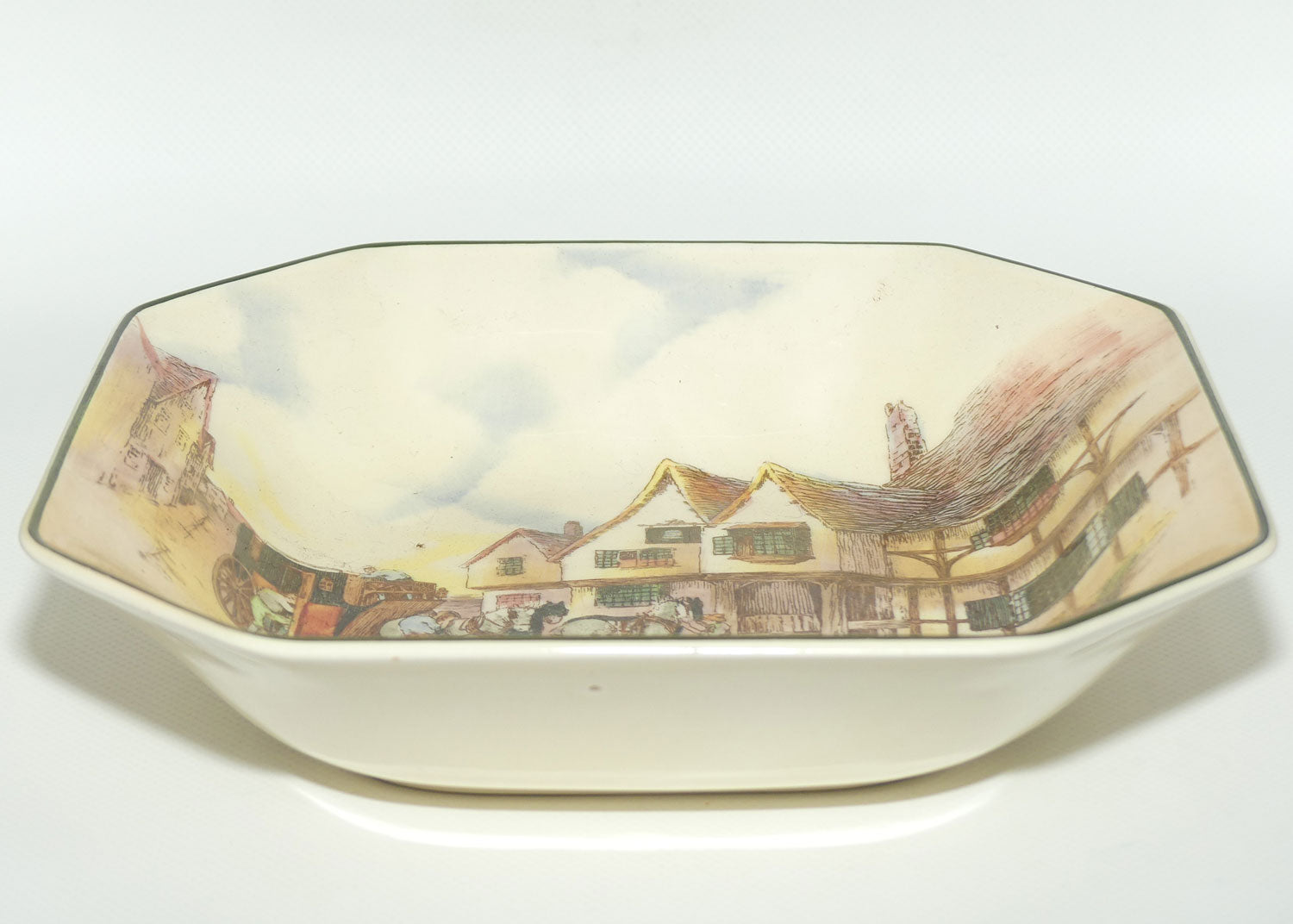Royal Doulton Old English Coaching Scenes square bowl | D6393 | #2