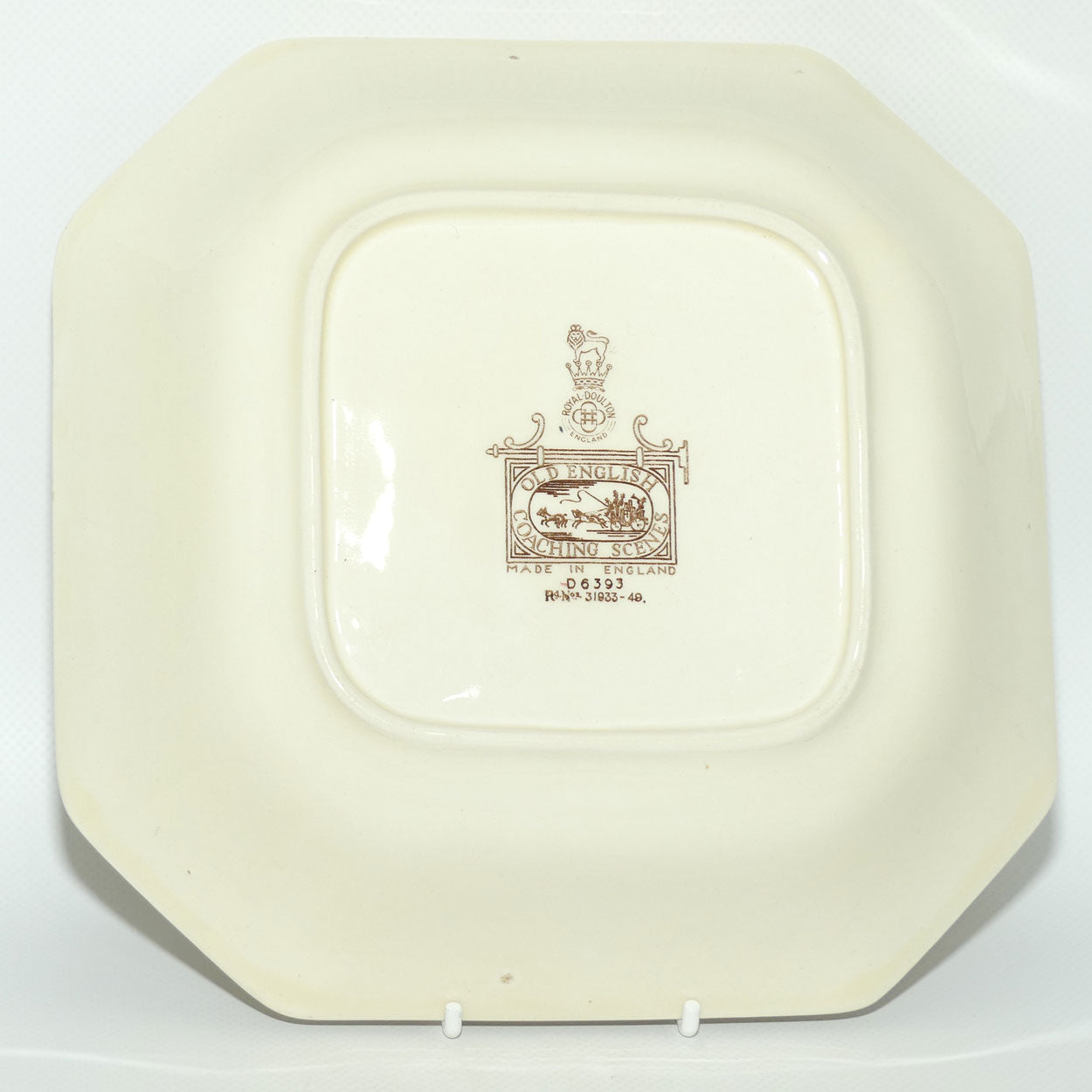 Royal Doulton Old English Coaching Scenes square bowl | D6393 | #2