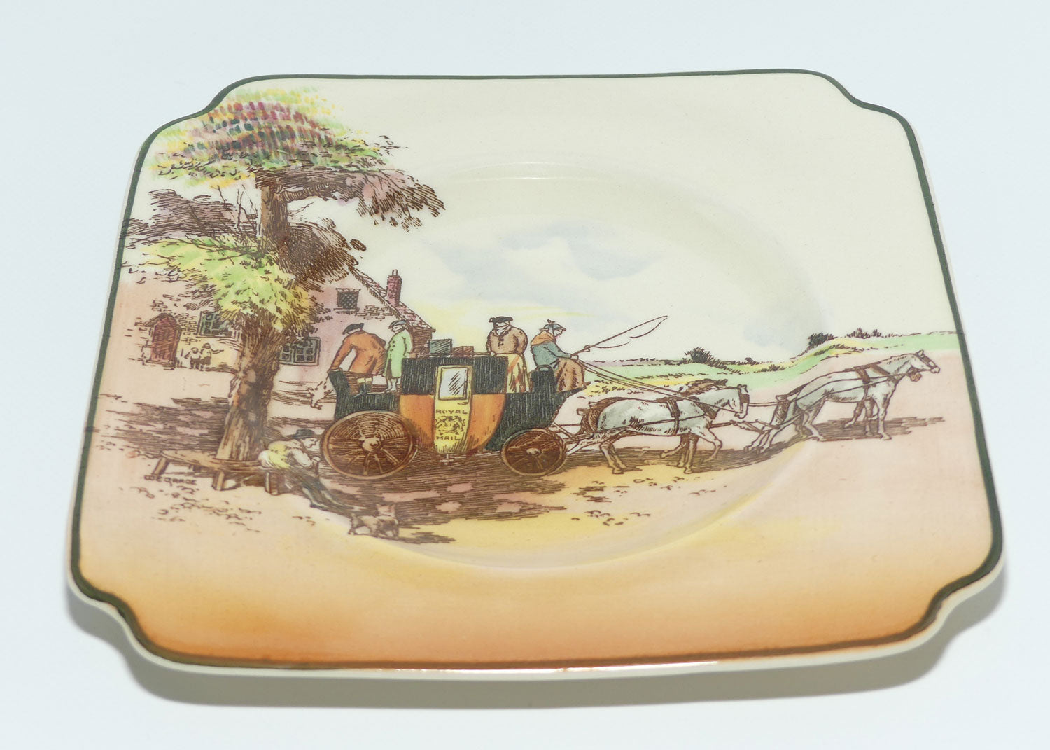 Royal Doulton Old English Coaching Scenes sandwich plate D6393