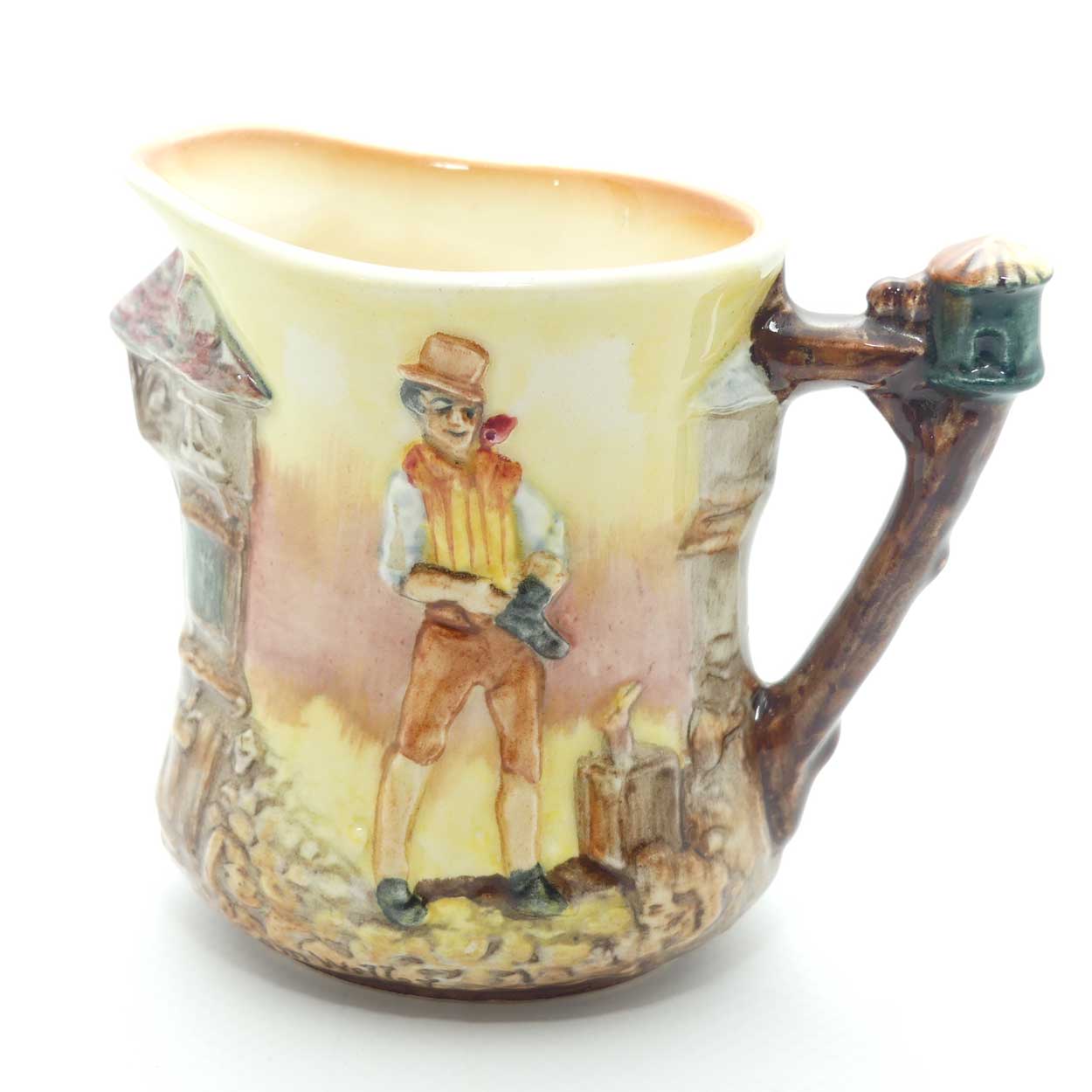 Royal Doulton Dickens G Low Relief Sam Weller jug Lamp handle D6398