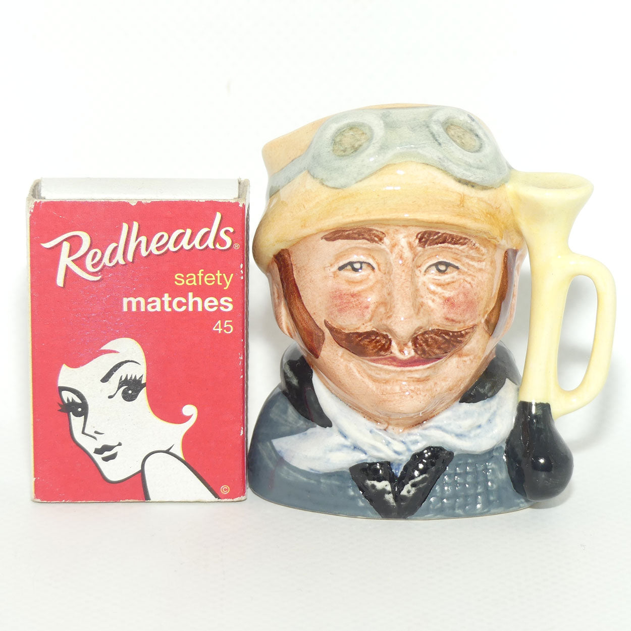 D6641 Royal Doulton miniature character jug Veteran Motorist