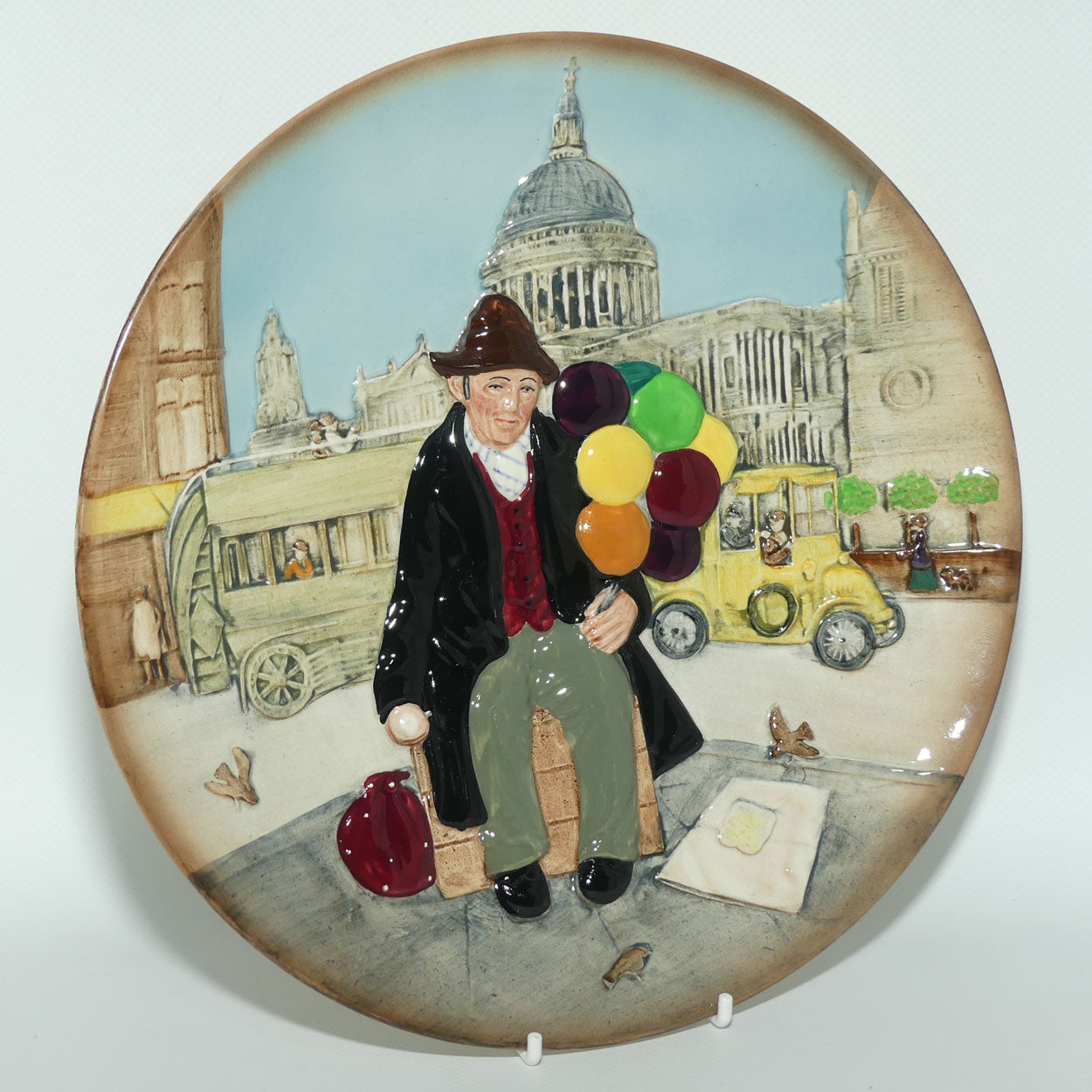 Royal Doulton The Balloon Man plate D6655 | designed to accompany HN1954 Royal Doulton figure The Balloon Man
