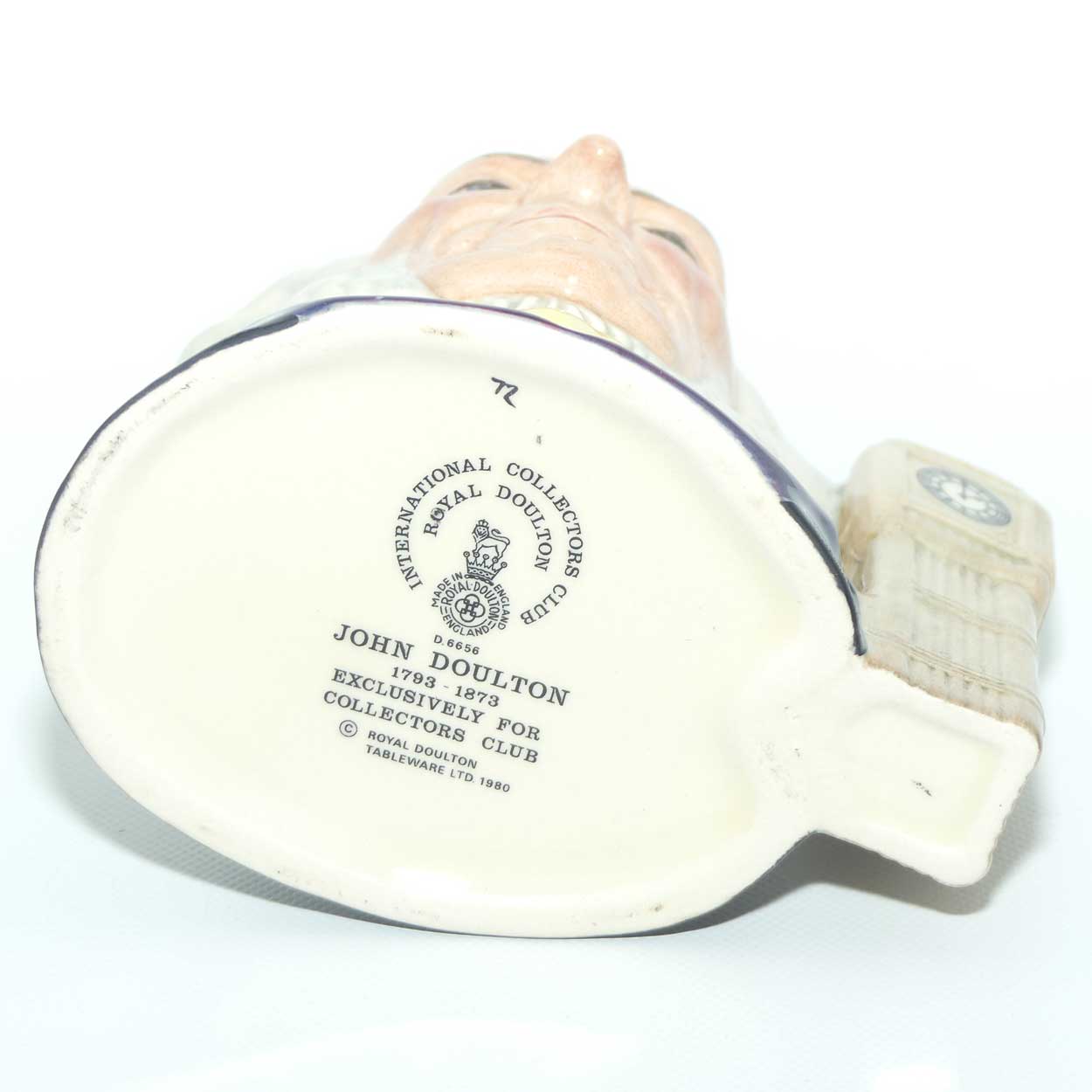 D6656 Royal Doulton small character jug John Doulton | 2 o'clock