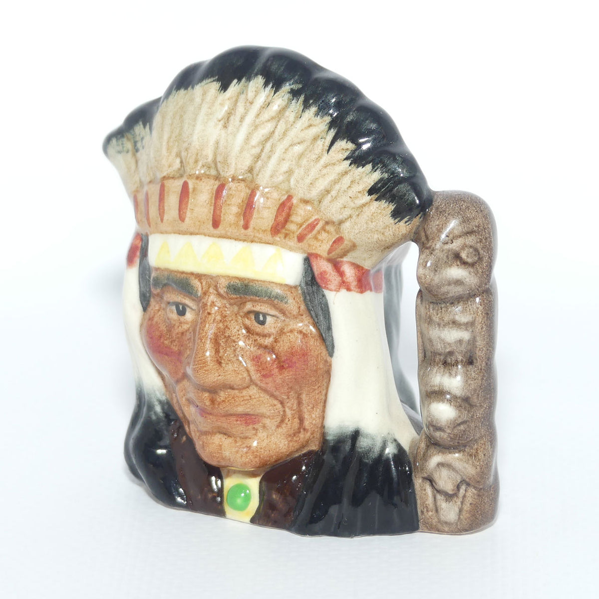D6665 Royal Doulton miniature character jug North American Indian