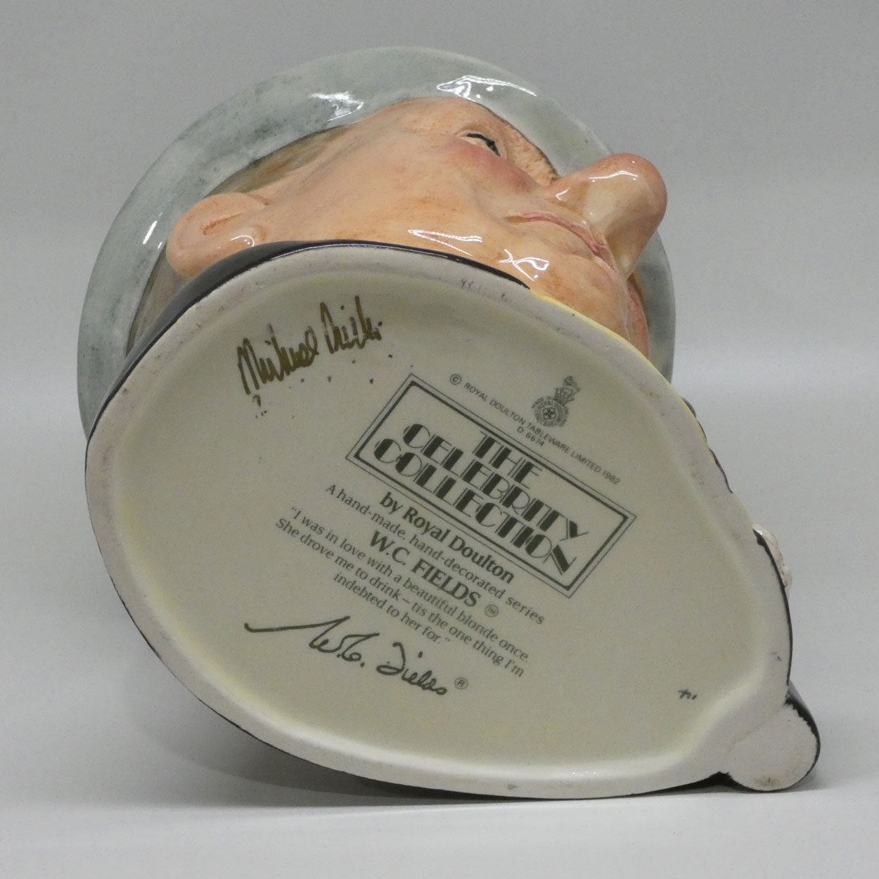 D6674 Royal Doulton large character jug WC Fields | signed Michael Doulton